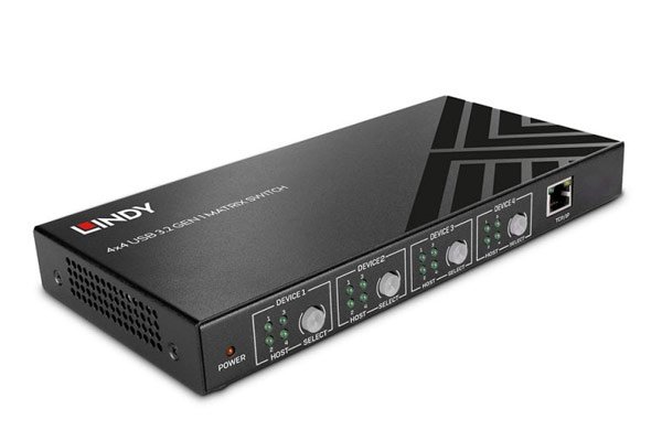 Lindy 4x4 USB 3.2 Gen 1 Matrix Switch – Authorised Distributor UAE Dubai Abu Dhabi | Maxtouch